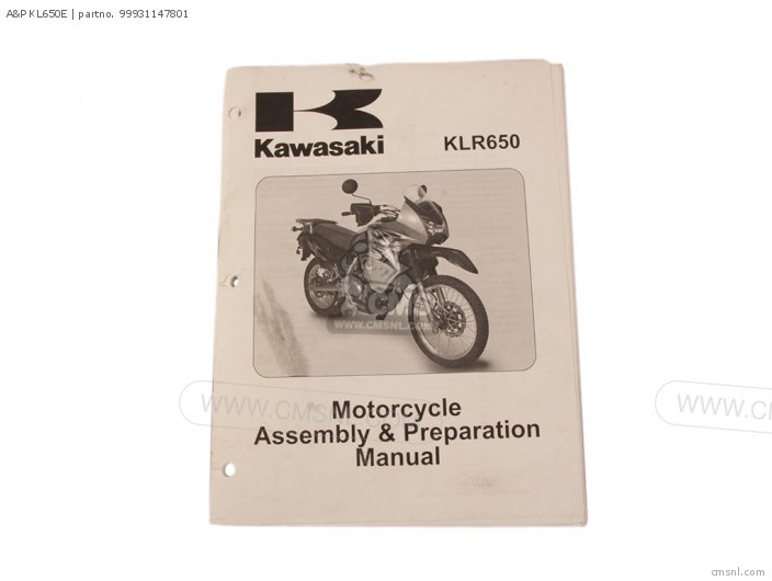 Kawasaki A&P KL650E 99931147801