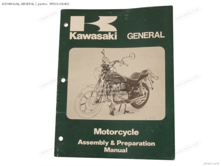 Kawasaki A/P,MANUAL,GENERAL 99931106402