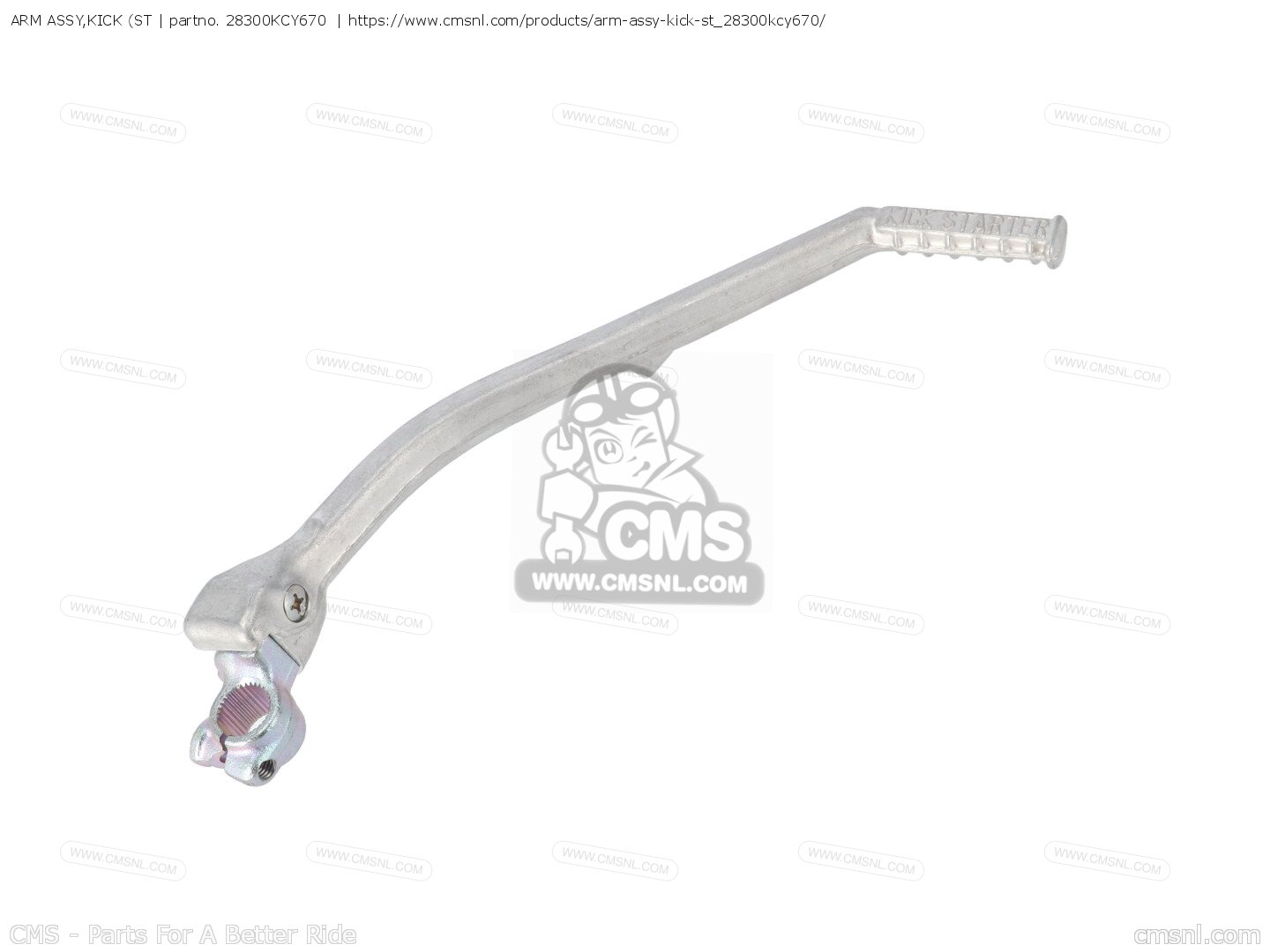 28300KCY670: Arm Assy,kick (st Honda - buy the 28300-KCY-670 at CMSNL