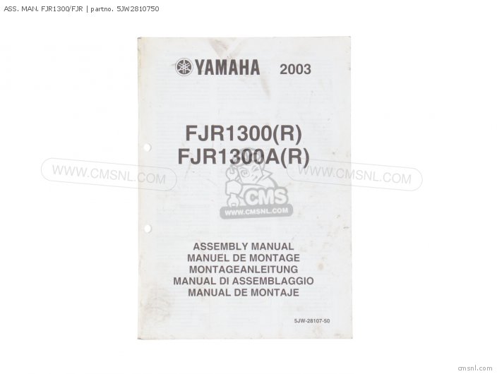Yamaha ASS. MAN. FJR1300/FJR 5JW2810750