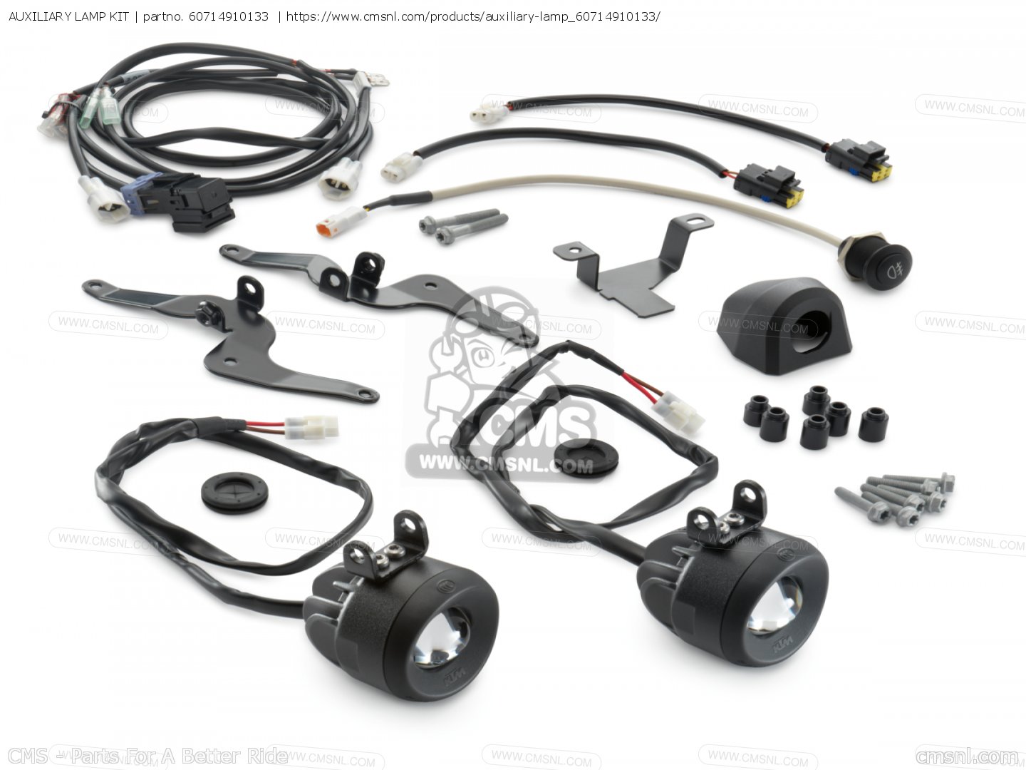 60714910133: Auxiliary Lamp Kit Ktm - buy the 60714910133 at CMSNL