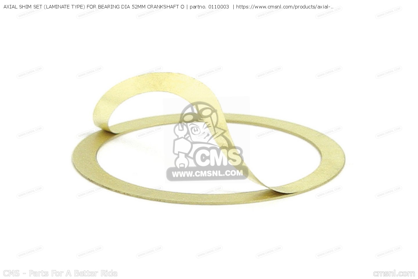 0110003 Axial Shim Set (laminate Type) For Bearing Dia 52mm Crankshaft