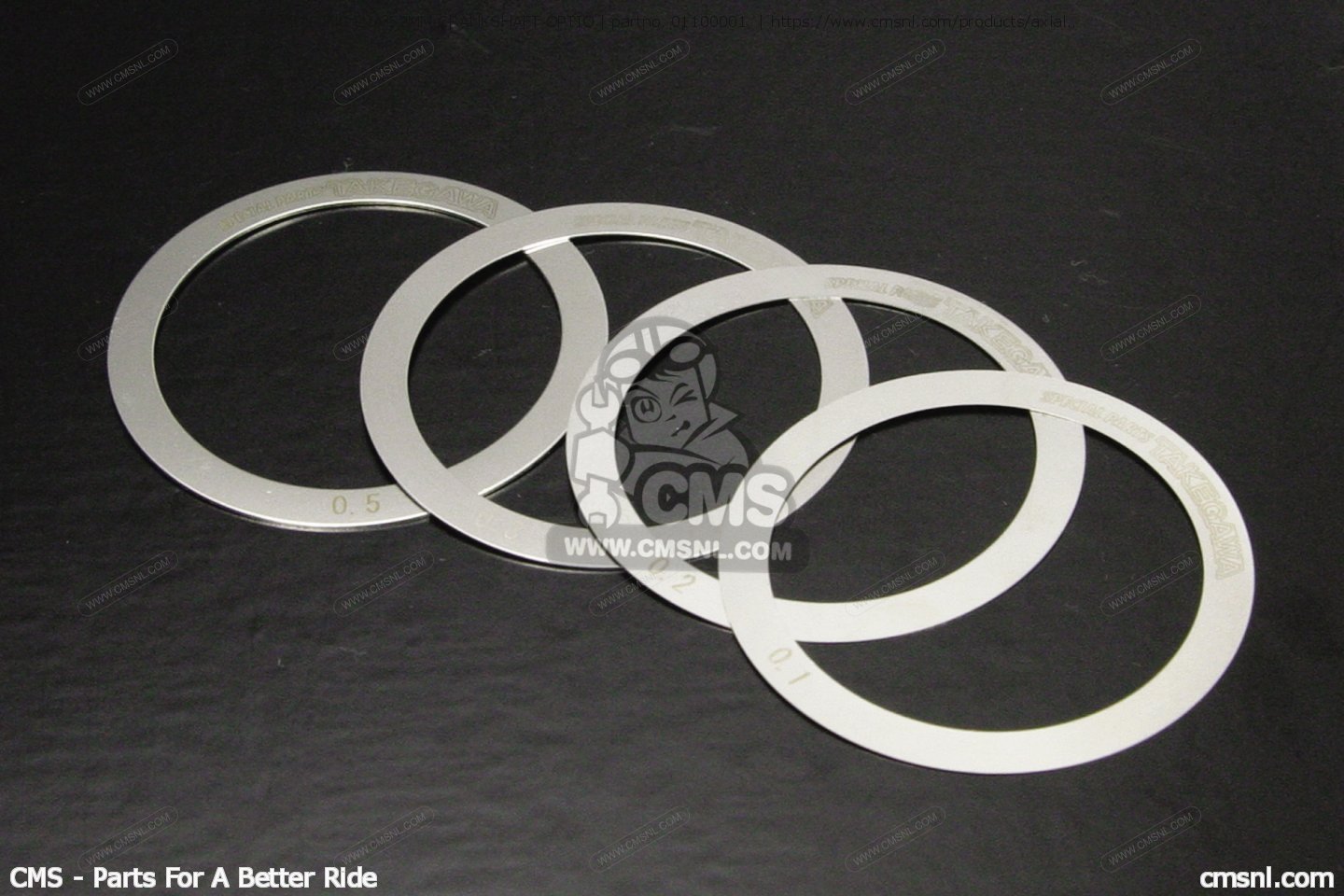 01100001 Axial Shim Set (stainless) For Bearing Dia 52mm Crankshaft