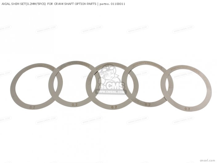 Takegawa AXIAL SHIM SET(0.2MM/5PCS) FOR CRANKSHAFT OPTION PARTS 01100011