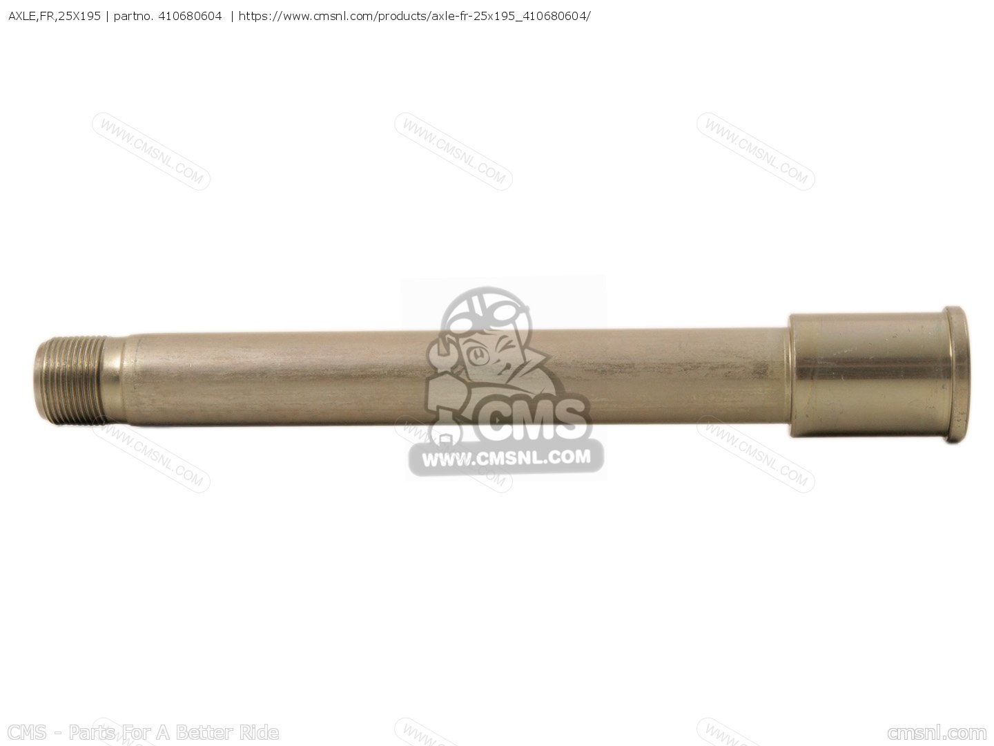 410680604: AXLE,FR,25X195 Kawasaki - buy the 41068-0604 at CMSNL