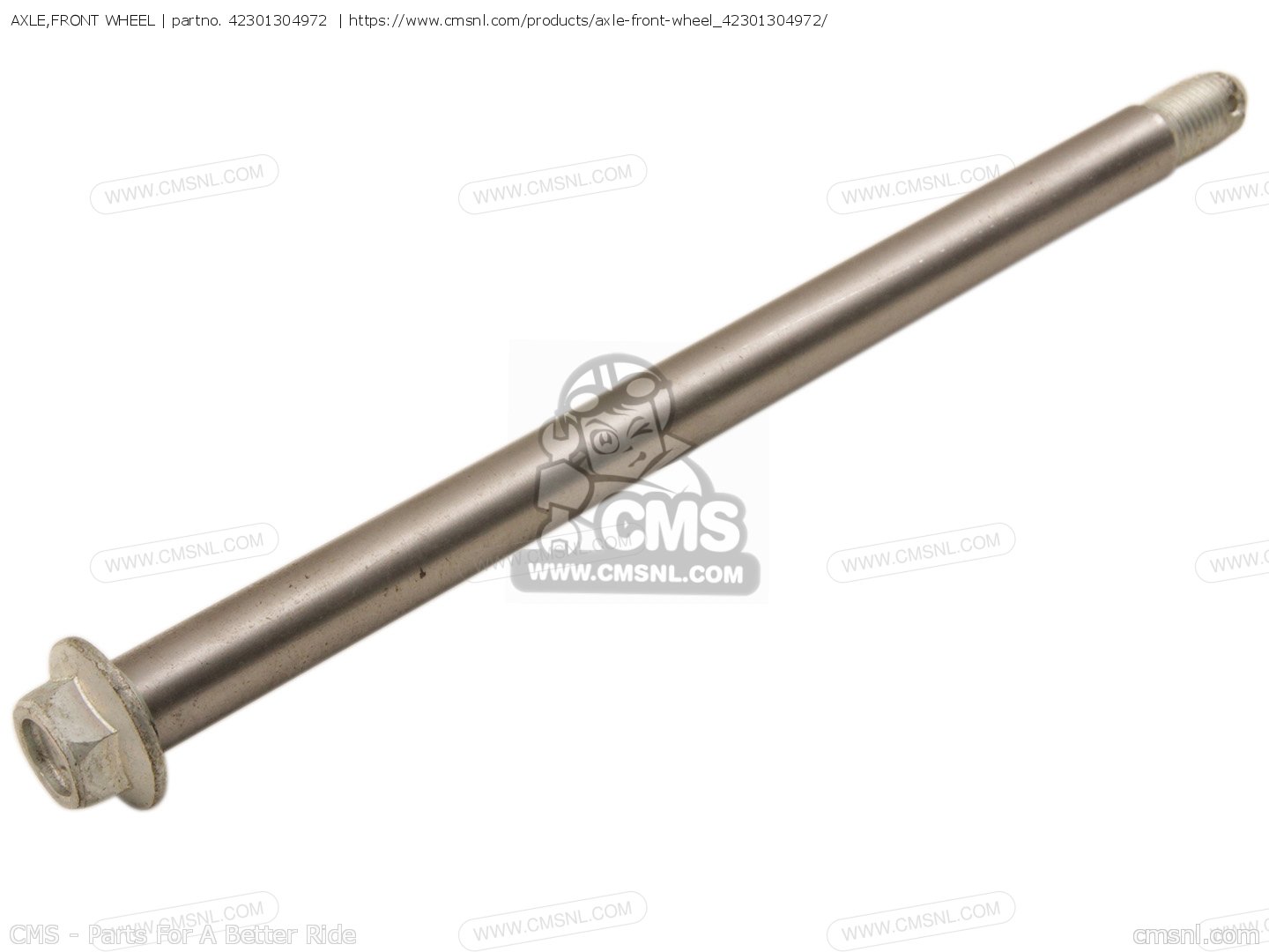 AXLE,FRONT WHEEL for CM200T TWINSTAR 1981 (B) USA order at CMSNL