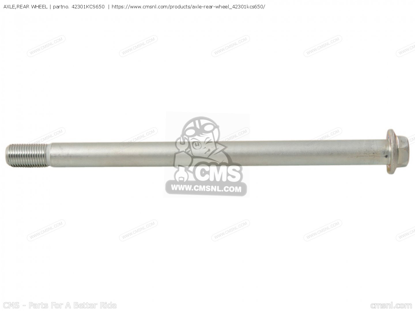 42301KCS650 Axle,rear Wheel Honda buy the 42301KCS650 at CMSNL
