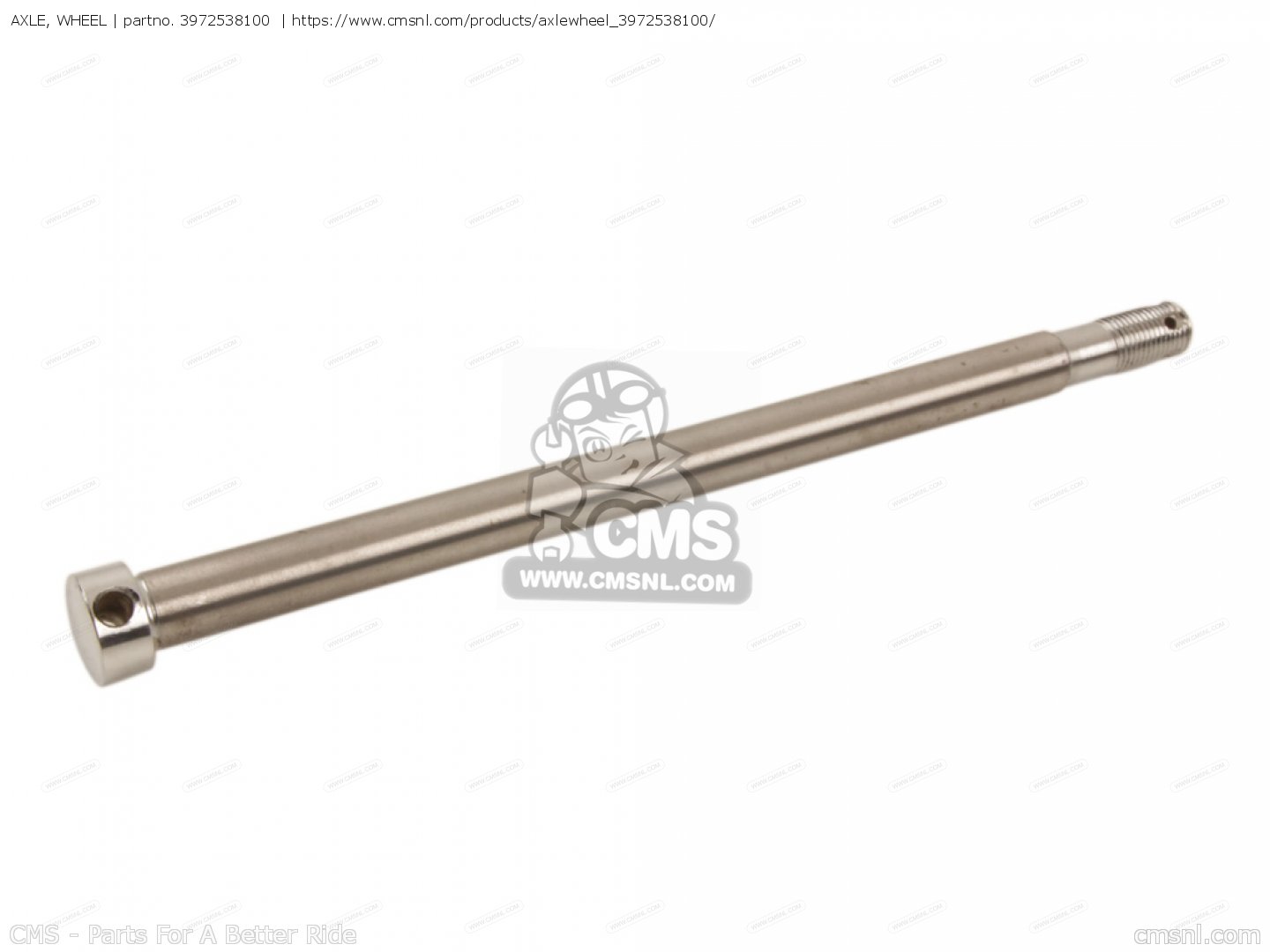 3972538100 Axle, Wheel Yamaha buy the 3972538100 at CMSNL