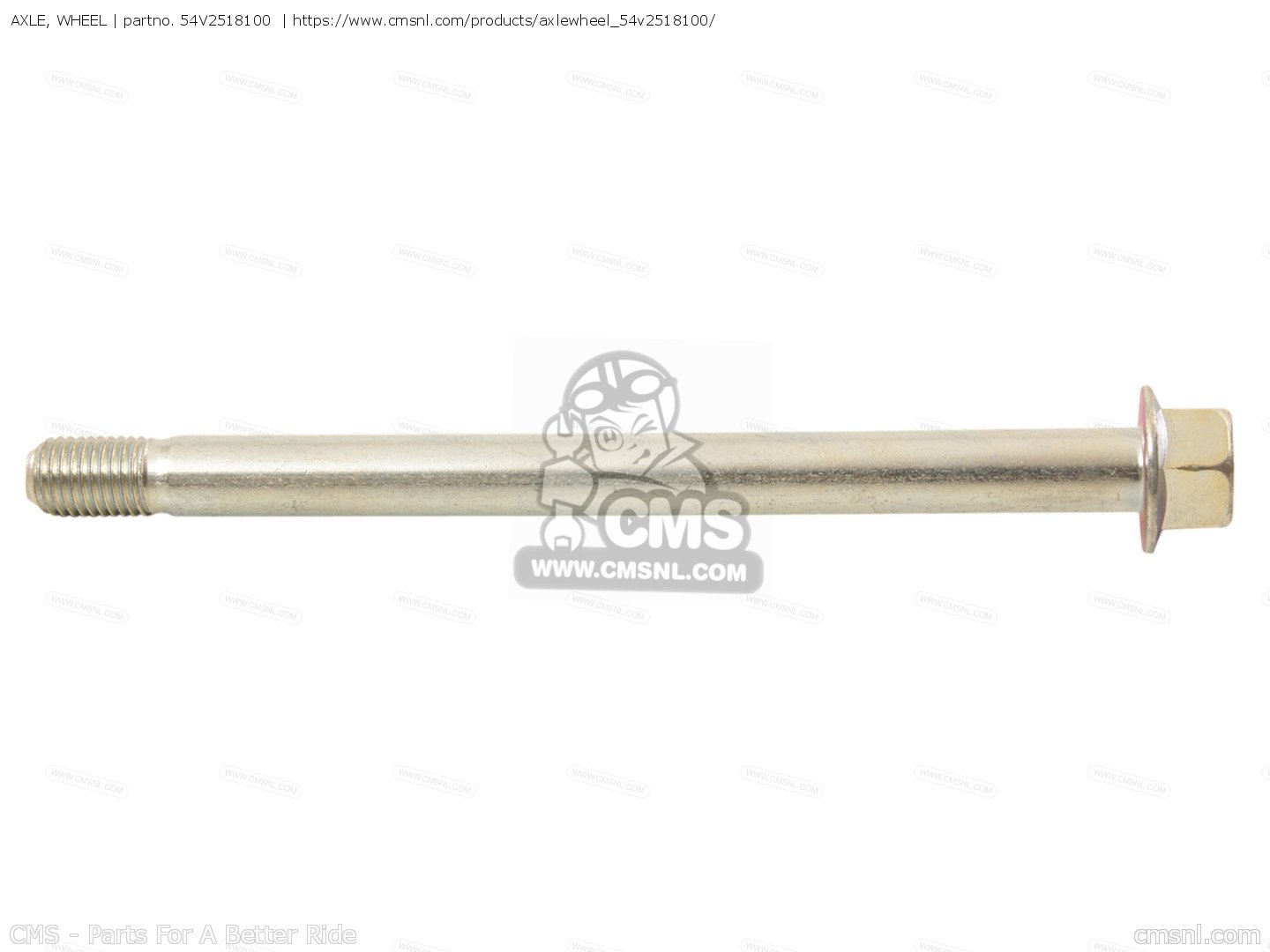 54V2518100 Axle, Wheel Yamaha buy the 54V2518100 at CMSNL