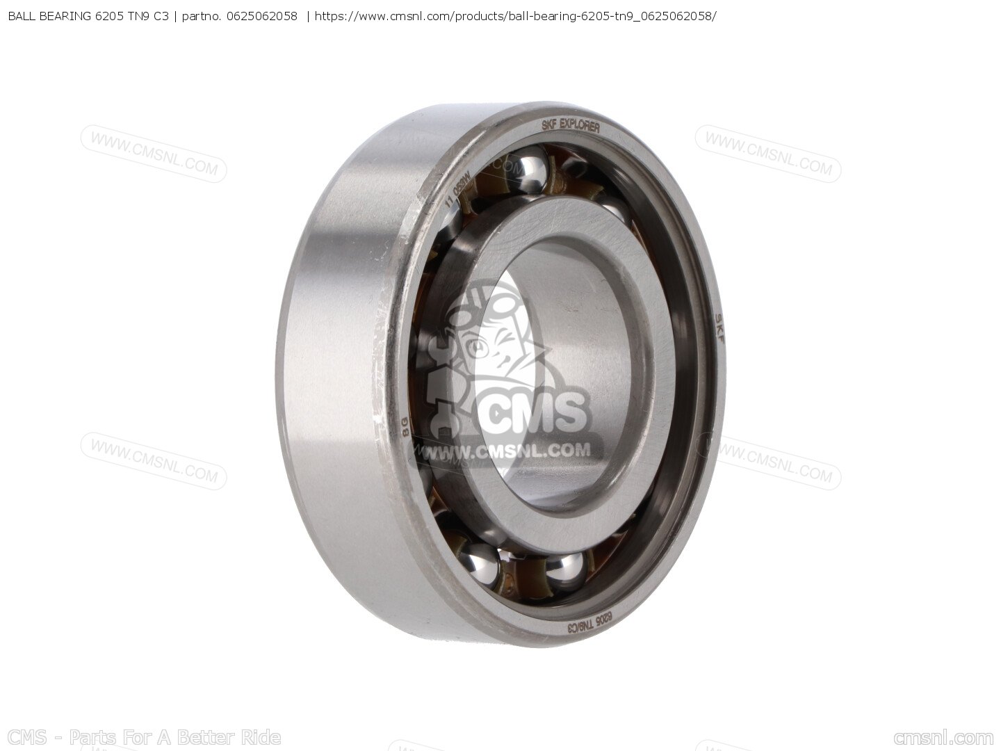 0625062058: BALL BEARING 6205 TN9 C3 KTM - buy the