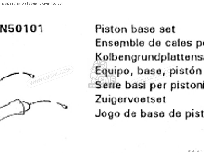 Honda BASE SET,PISTON 07JMGMN50101