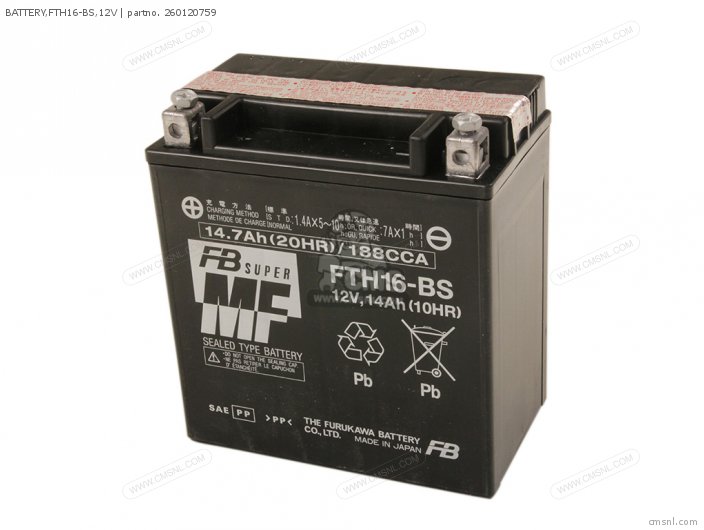 Battery, Fth16-bs, 12v photo