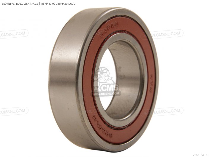 Honda BEARING, BALL 25X47X12 91058NX8A0000