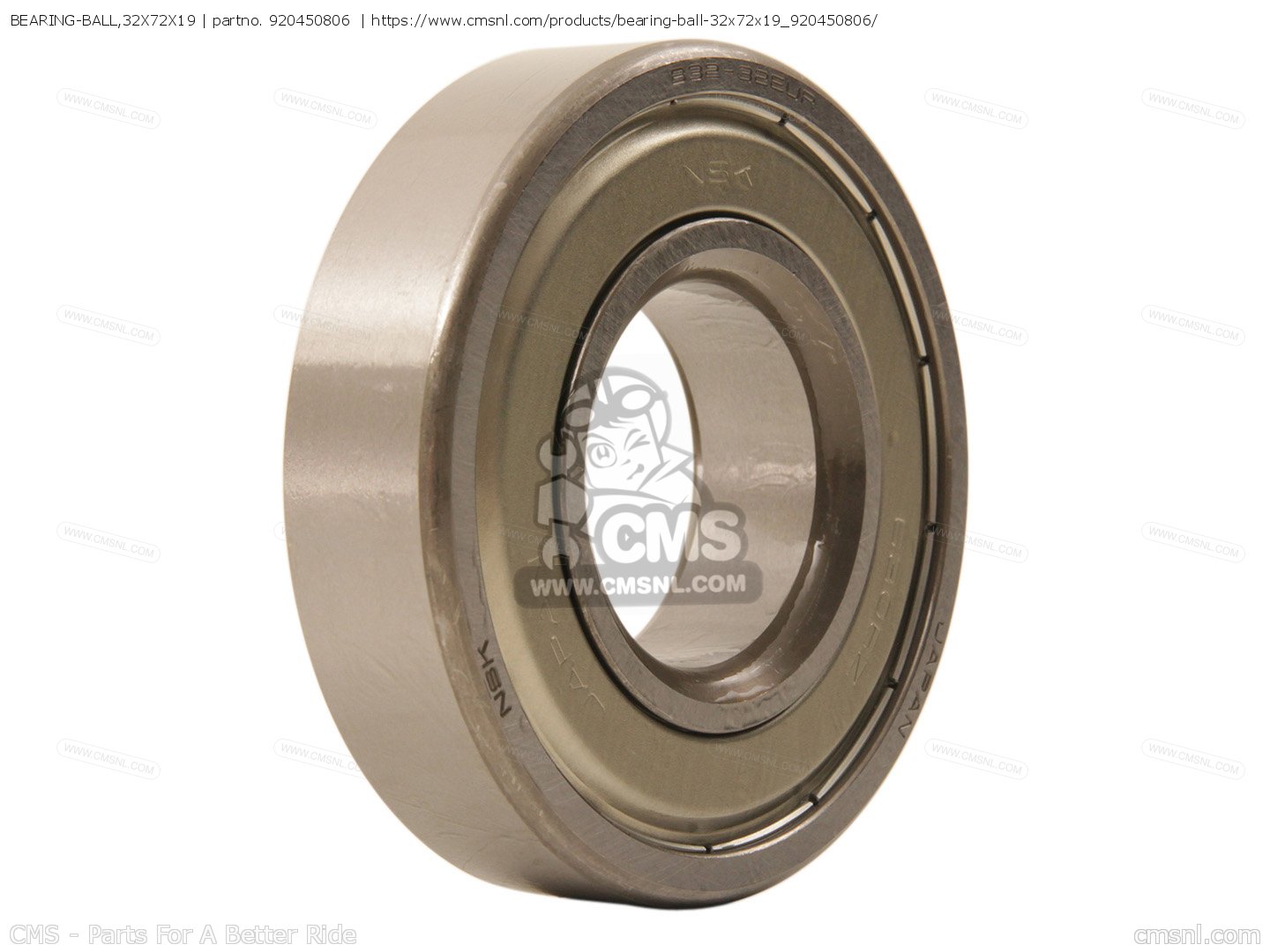 920450806: BEARING-BALL,32X72X19 Kawasaki - buy the 92045-0806 at CMSNL