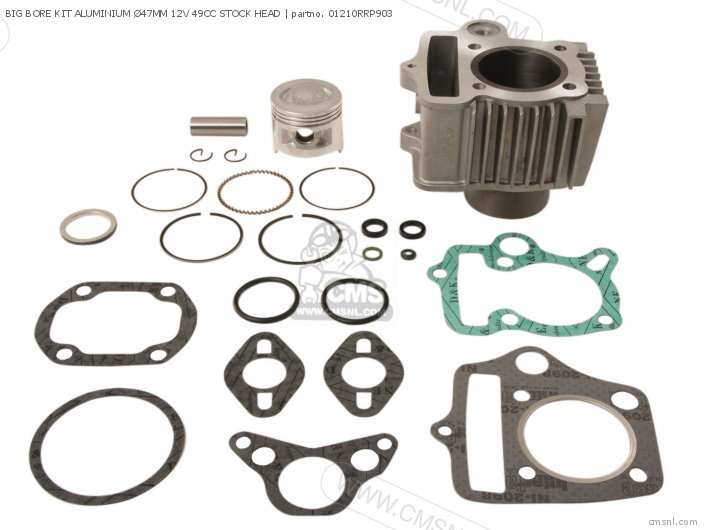 Honda BIG BORE KIT ALUMINIUM 47MM 12V 49CC STOCK HEAD 01210RRP903