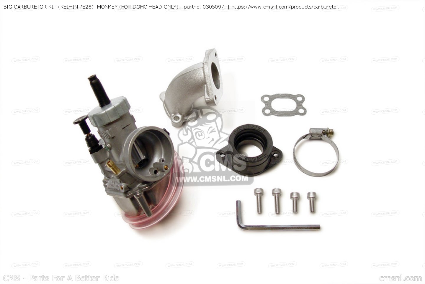 BIG CARBURETOR KIT (KEIHIN PE28) MONKEY (FOR DOHC HEAD ONLY)