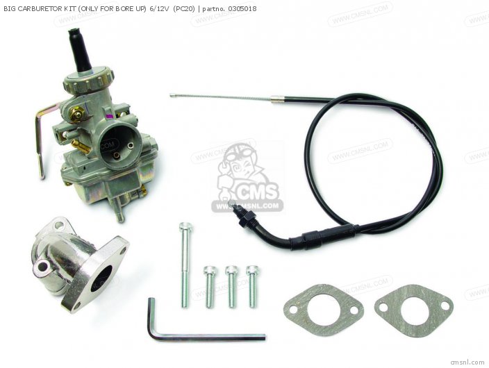 Takegawa BIG CARBURETOR KIT (ONLY FOR BORE UP) 6/12V  (PC20) 0305018