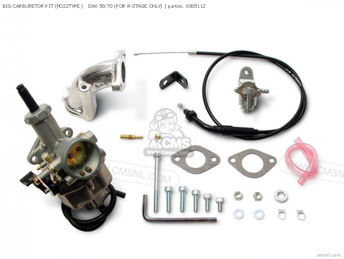 Takegawa BIG CARBURETOR KIT (PD22TYPE ) DAX 50/70 (FOR R-STAGE ONLY) 0305112 Takegawa BIG CARBURETOR KIT (PD22TYPE ) DAX 50/70 (FOR R-STAGE ONLY) 0305112