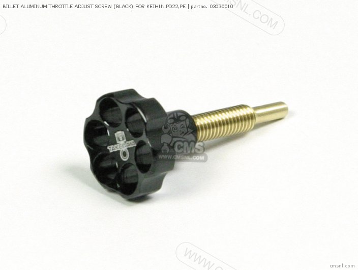 Takegawa BILLET ALUMINUM THROTTLE ADJUST SCREW (BLACK) FOR KEIHIN PD22,PE 03030010