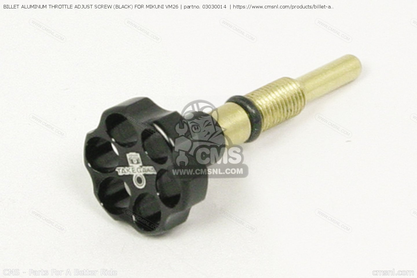 03030014 Billet Aluminum Throttle Adjust Screw (black) For Mikuni Vm26 Takegawa buy the 0303