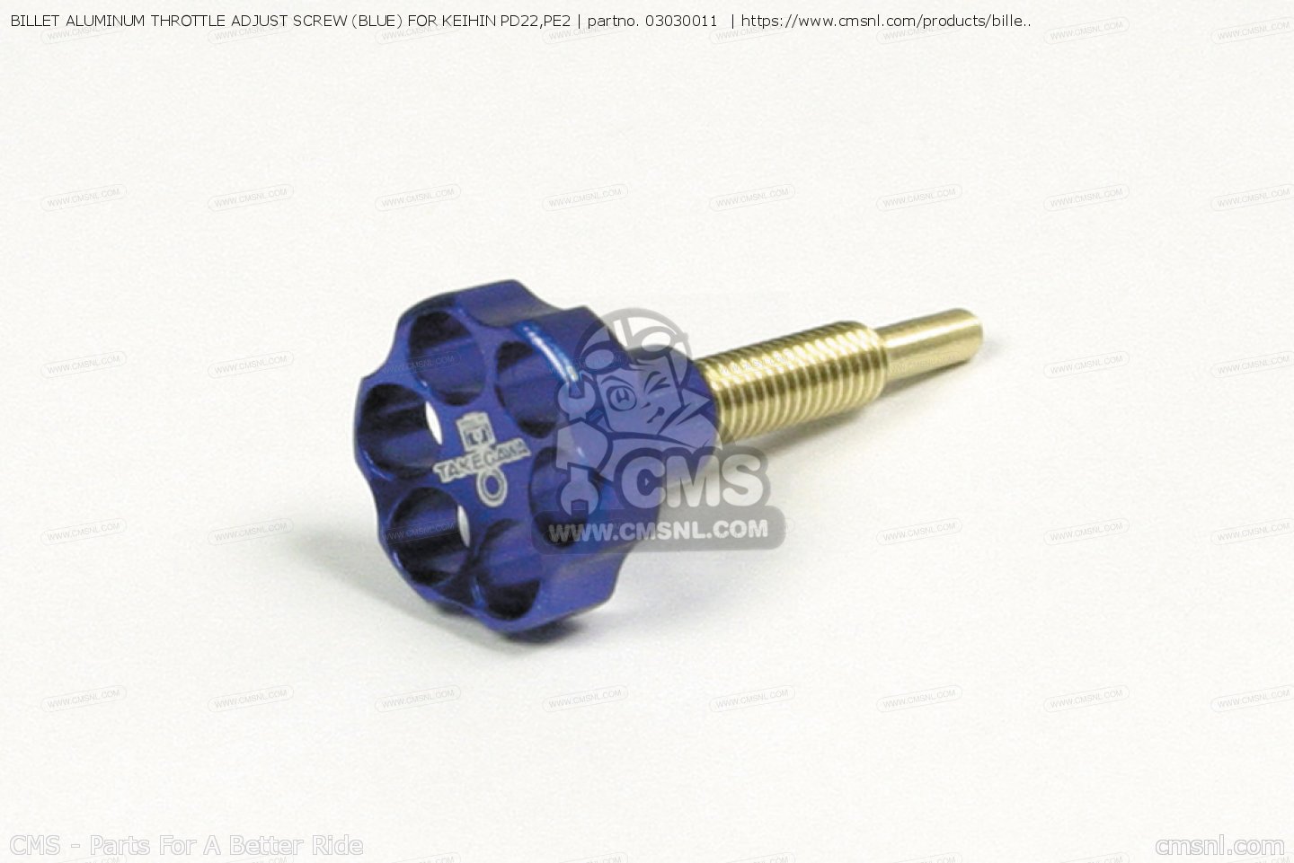 03030011 Billet Aluminum Throttle Adjust Screw (blue) For Keihin Pd22,pe2 Takegawa buy the 03
