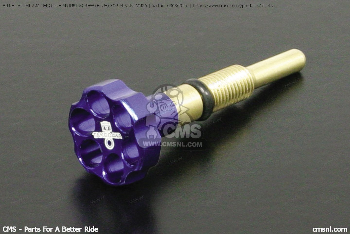 03030015 Billet Aluminum Throttle Adjust Screw (blue) For Mikuni Vm26 Takegawa buy the 0303