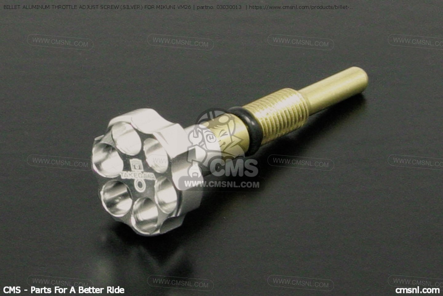 03030013 Billet Aluminum Throttle Adjust Screw (silver) For Mikuni Vm26 Takegawa buy the 03