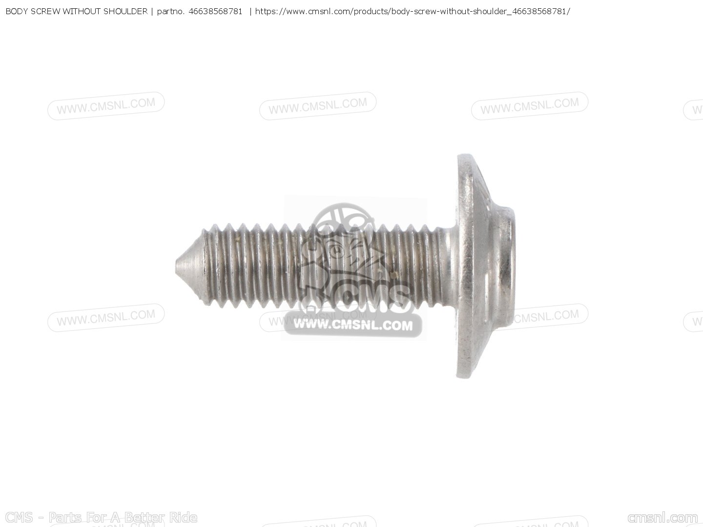 46638568781: BODY SCREW WITHOUT SHOULDER BMW - buy the 46 63 46638568781: BODY SCREW WITHOUT SHOULDER BMW - buy the 46 63