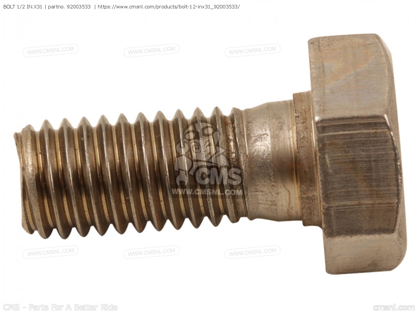 BOLT 1/2 IN.X31 for Kawasaki - order at CMSNL