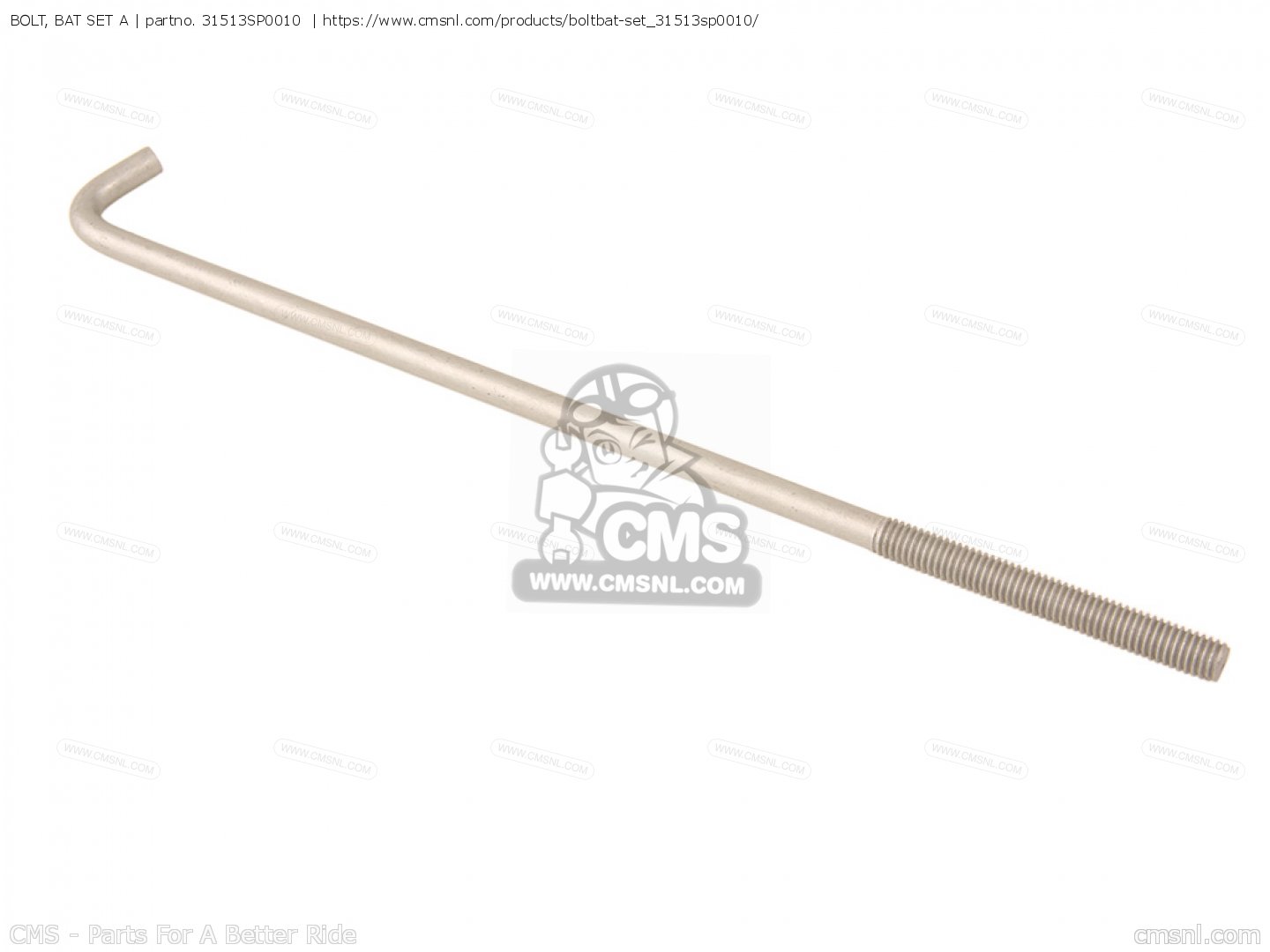 31513SP0010: BOLT, BAT SET A Honda - buy the 31513-SP0-010 at CMSNL