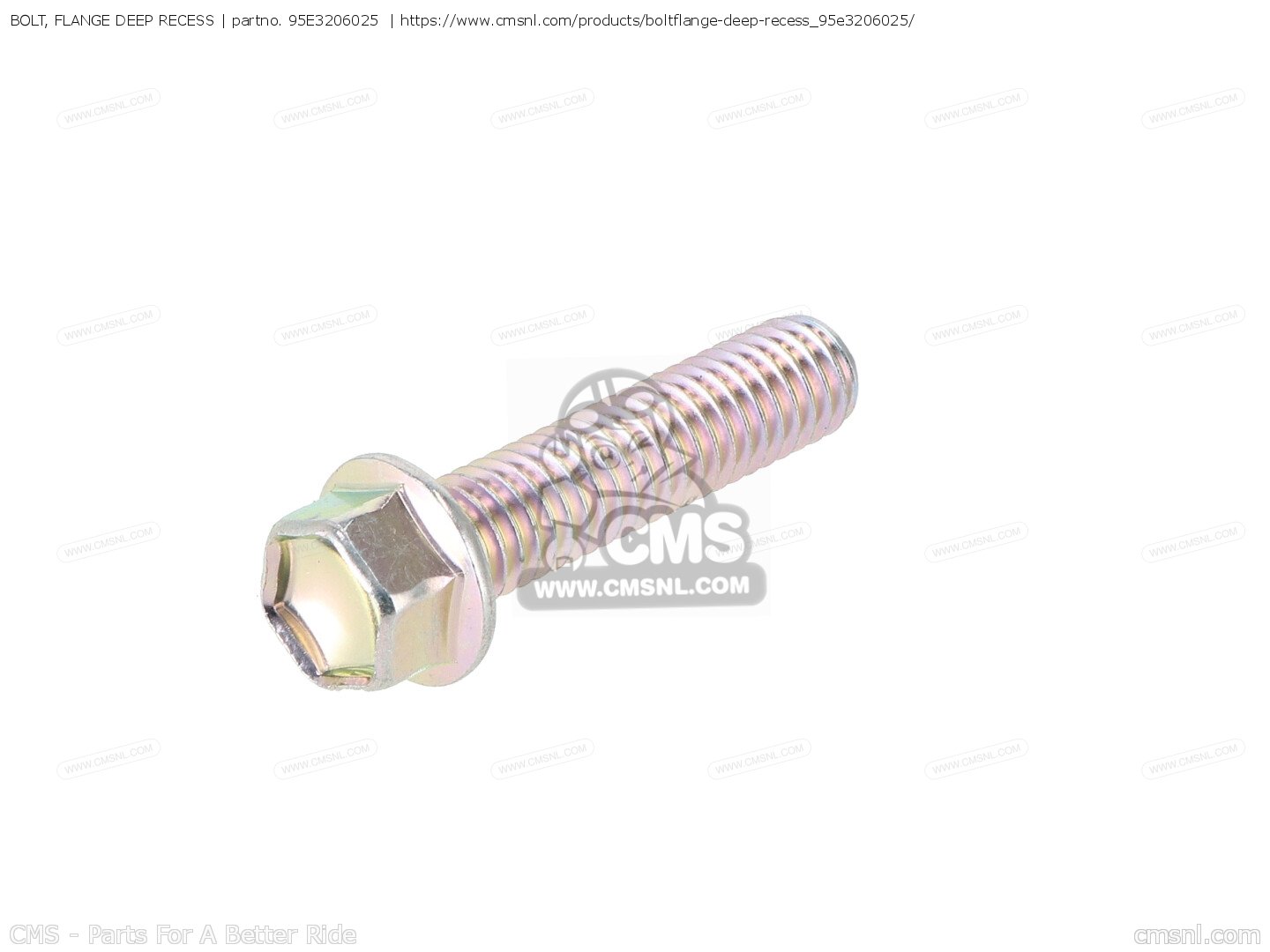 95E3206025: BOLT, FLANGE DEEP RECESS Yamaha - buy the 95E32-06025