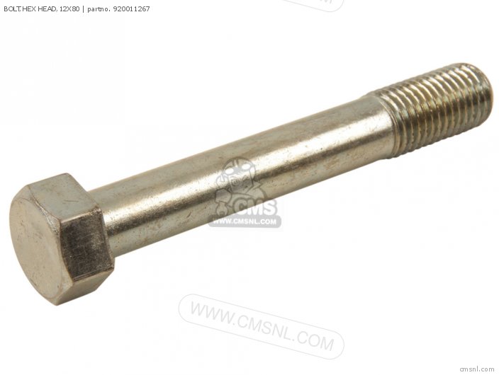 Kawasaki BOLT,HEX HEAD,12X80 920011267 Kawasaki BOLT,HEX HEAD,12X80 920011267