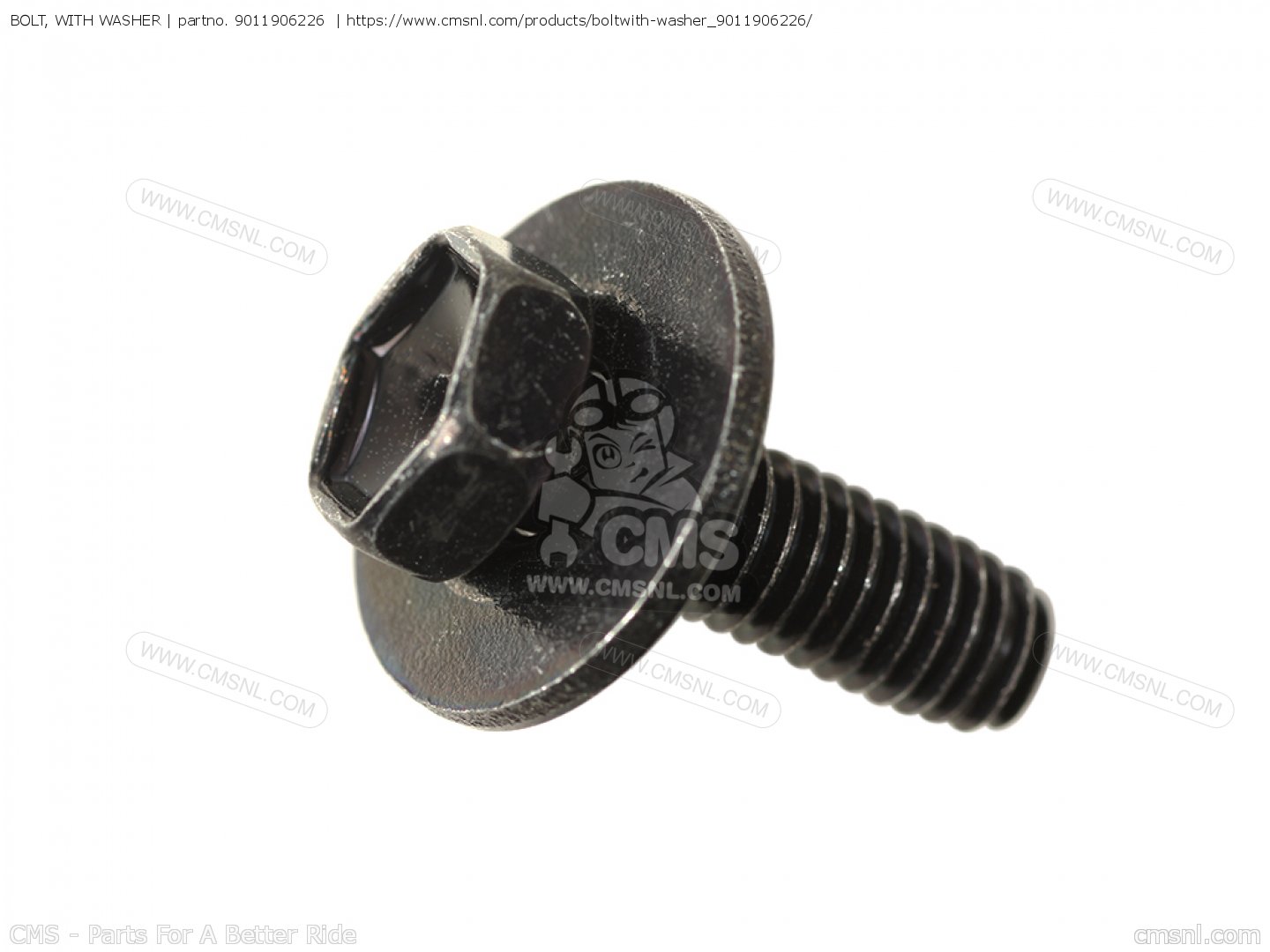 9011906226: BOLT, WITH WASHER Yamaha - buy the 90119-06226