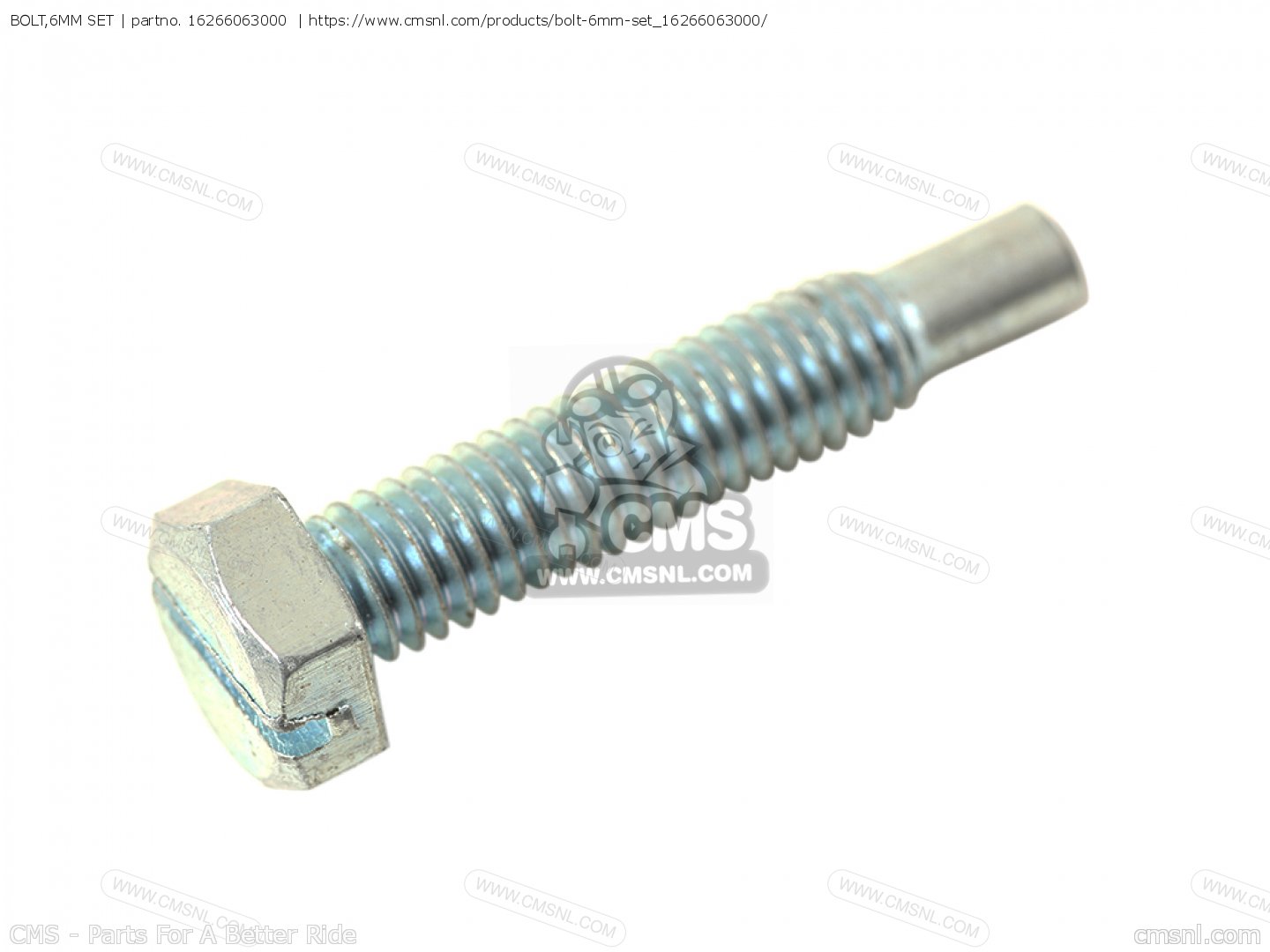 16266063000: BOLT,6MM SET Honda - buy the 16266-063-000 at CMSNL