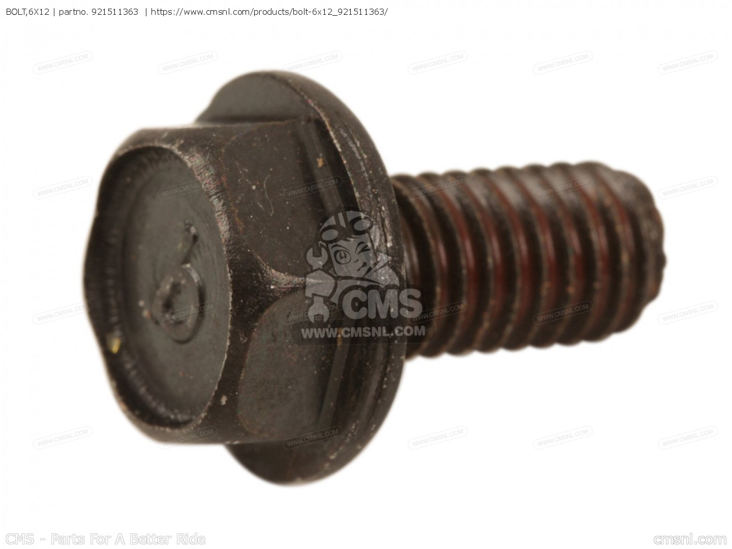 921511363: BOLT,6X12 Kawasaki - buy the 92151-1363 at CMSNL