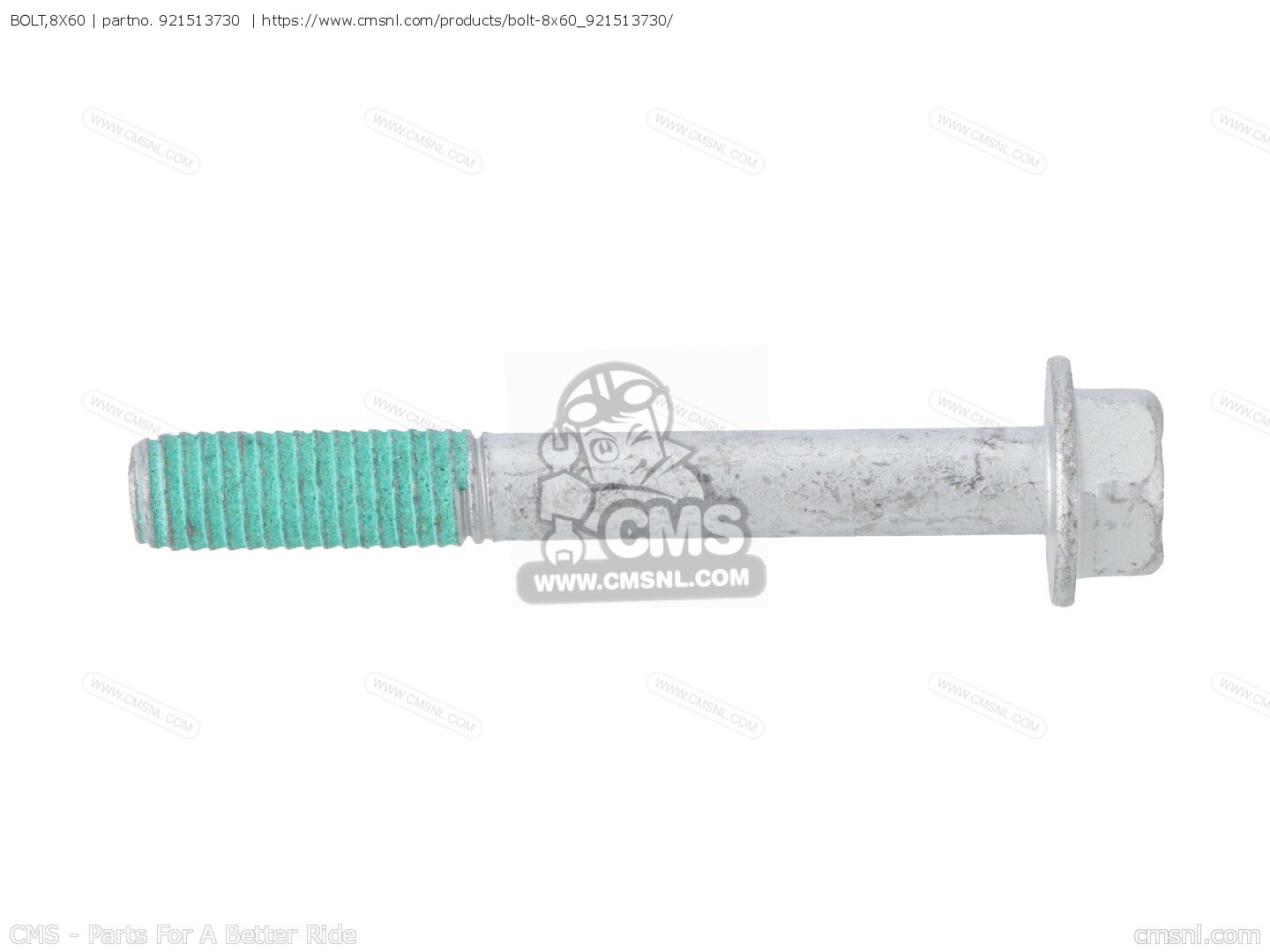 921513730: BOLT,8X60 Kawasaki - buy the 92151-3730 at CMSNL