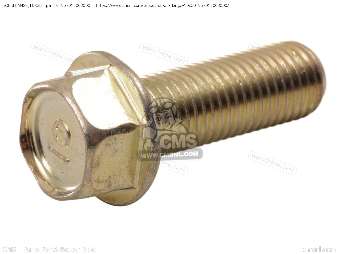 957011003000: BOLT,FLANGE,10X30 Honda - buy the 95701-1003000 at CMSNL