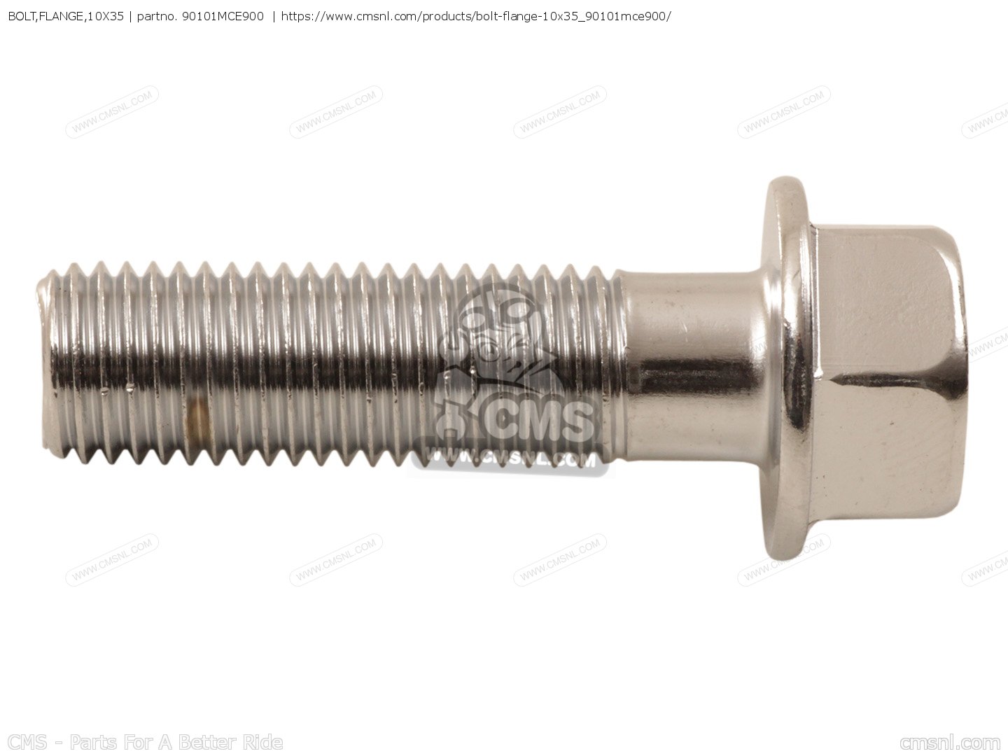 90101MCE900: BOLT,FLANGE,10X35 Honda - buy the 90101-MCE-900 at CMSNL