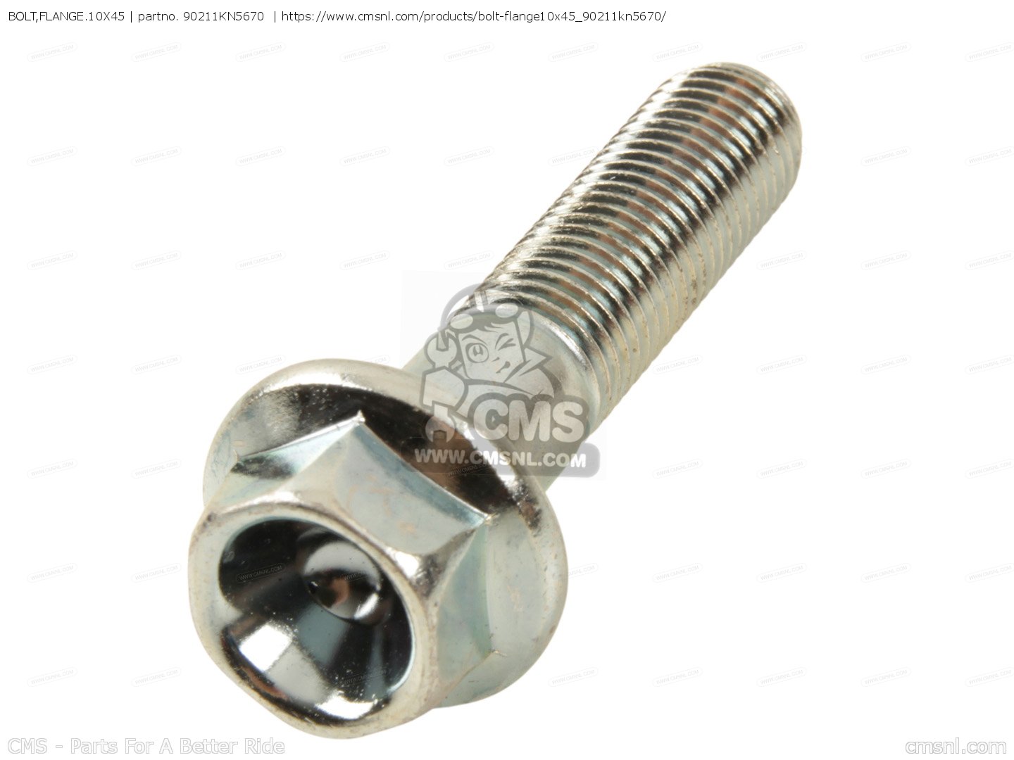 90211KN5670: Bolt,flange.10x45 Honda - buy the 90211-KN5-670 at CMSNL