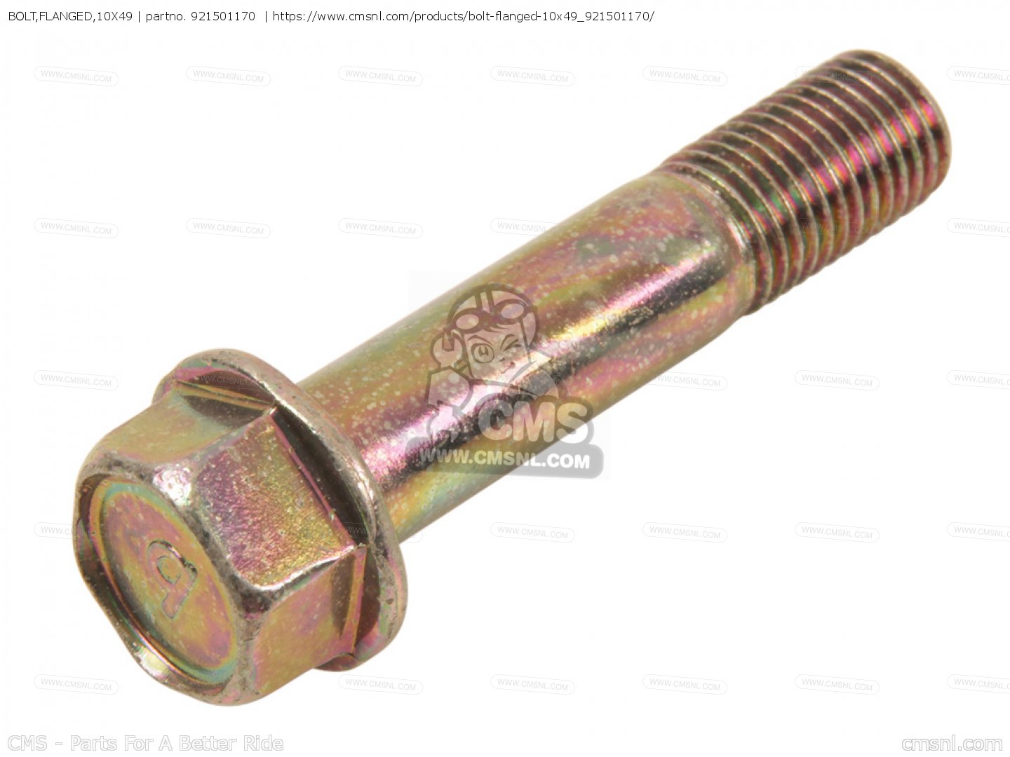 921501170: BOLT,FLANGED,10X49 Kawasaki - buy the 92150-1170 at CMSNL