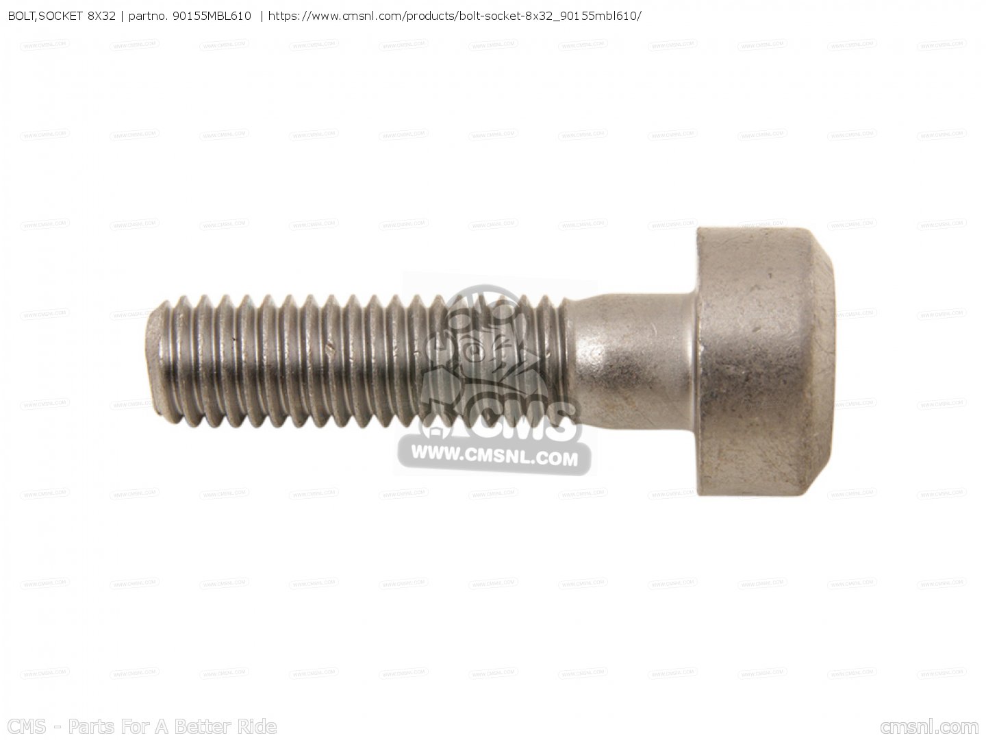 90155MBL610: Bolt,socket 8x32 Honda - buy the 90155-MBL-610 at CMSNL