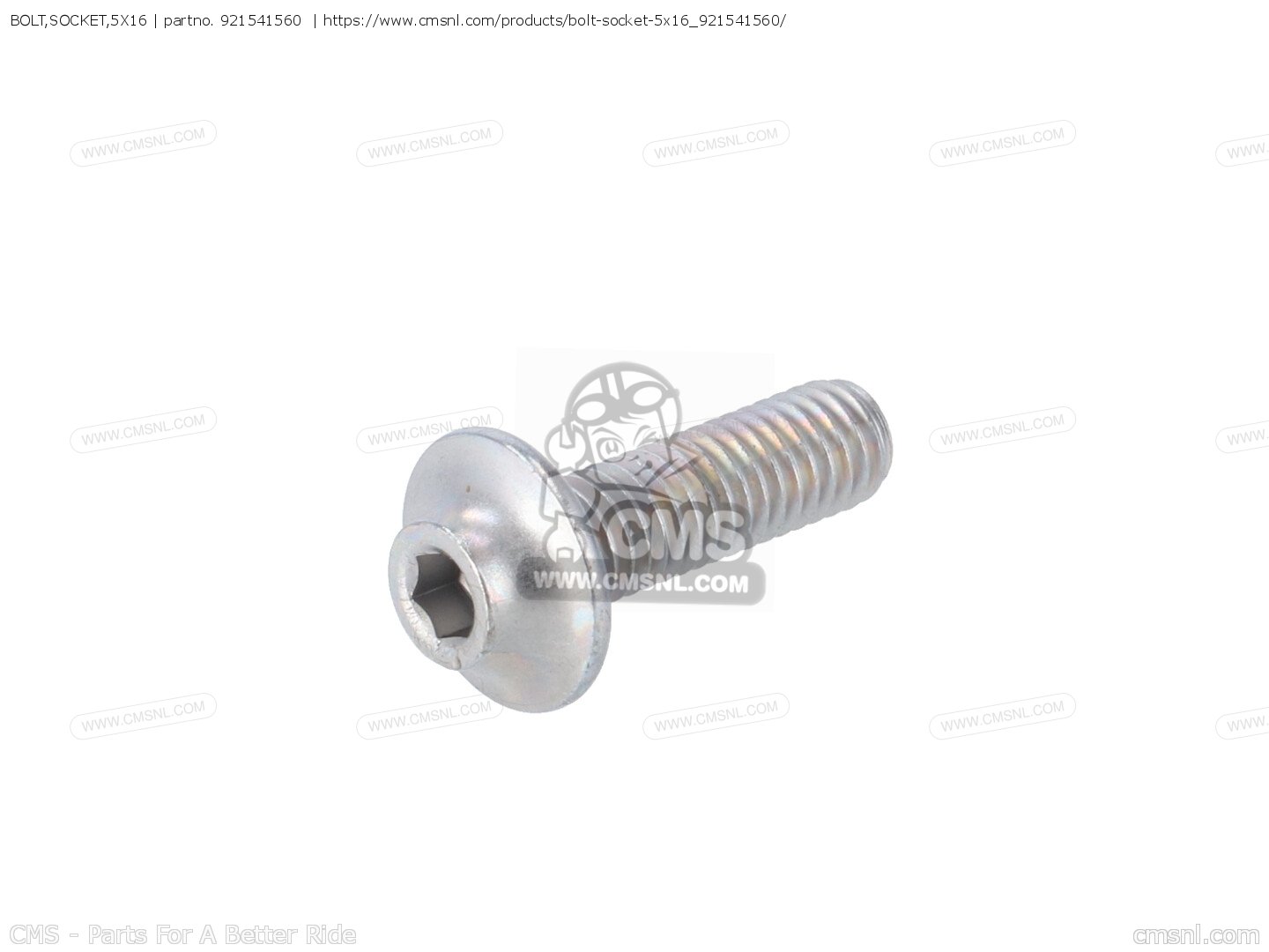 921541560: Bolt,socket,5x16 Kawasaki - buy the 92154-1560 at CMSNL