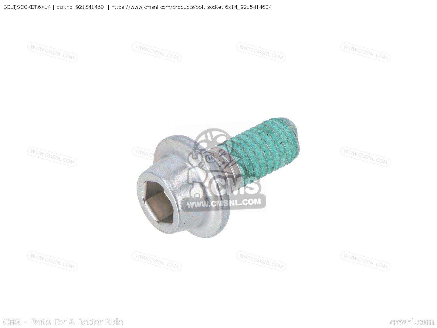 921541460: BOLT,SOCKET,6X14 Kawasaki - buy the 92154-1460 at CMSNL