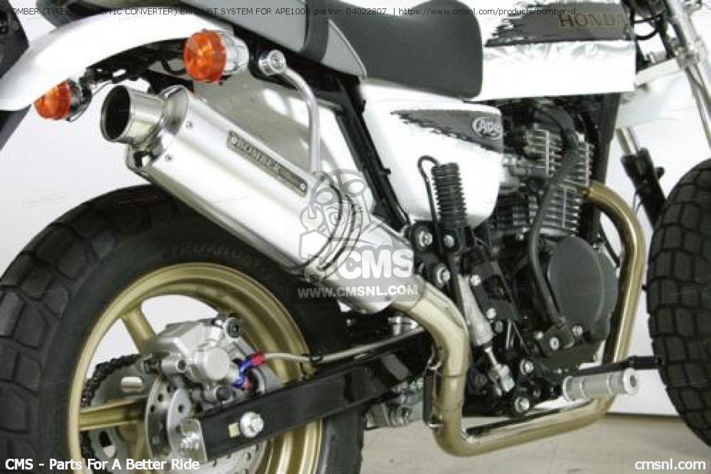 04022807 Bomber (typed/catalytic Converter) Exhaust System For Ape100