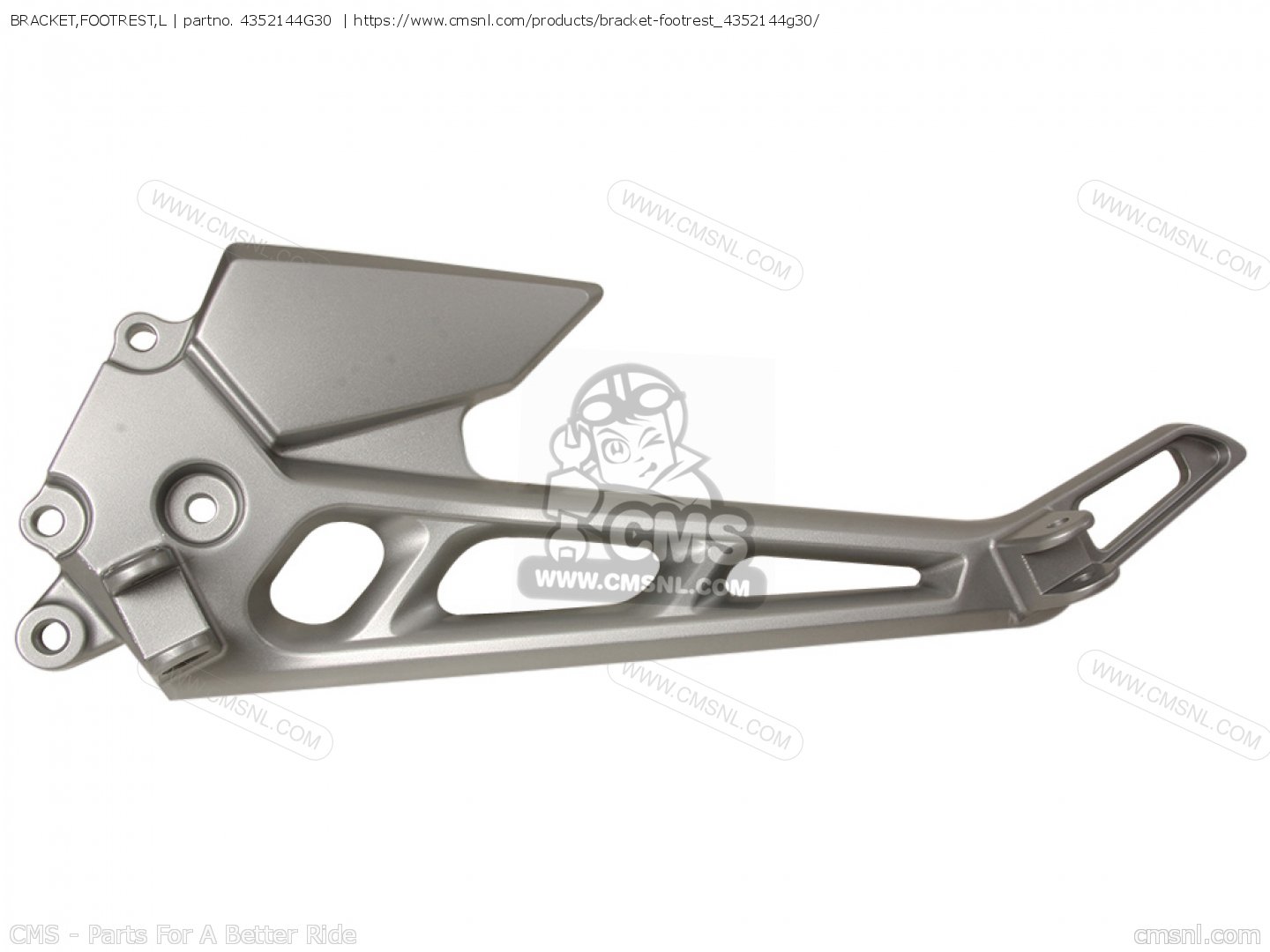 4352144G30: Bracket,footrest,l Suzuki - buy the 43521-44G30 at CMSNL
