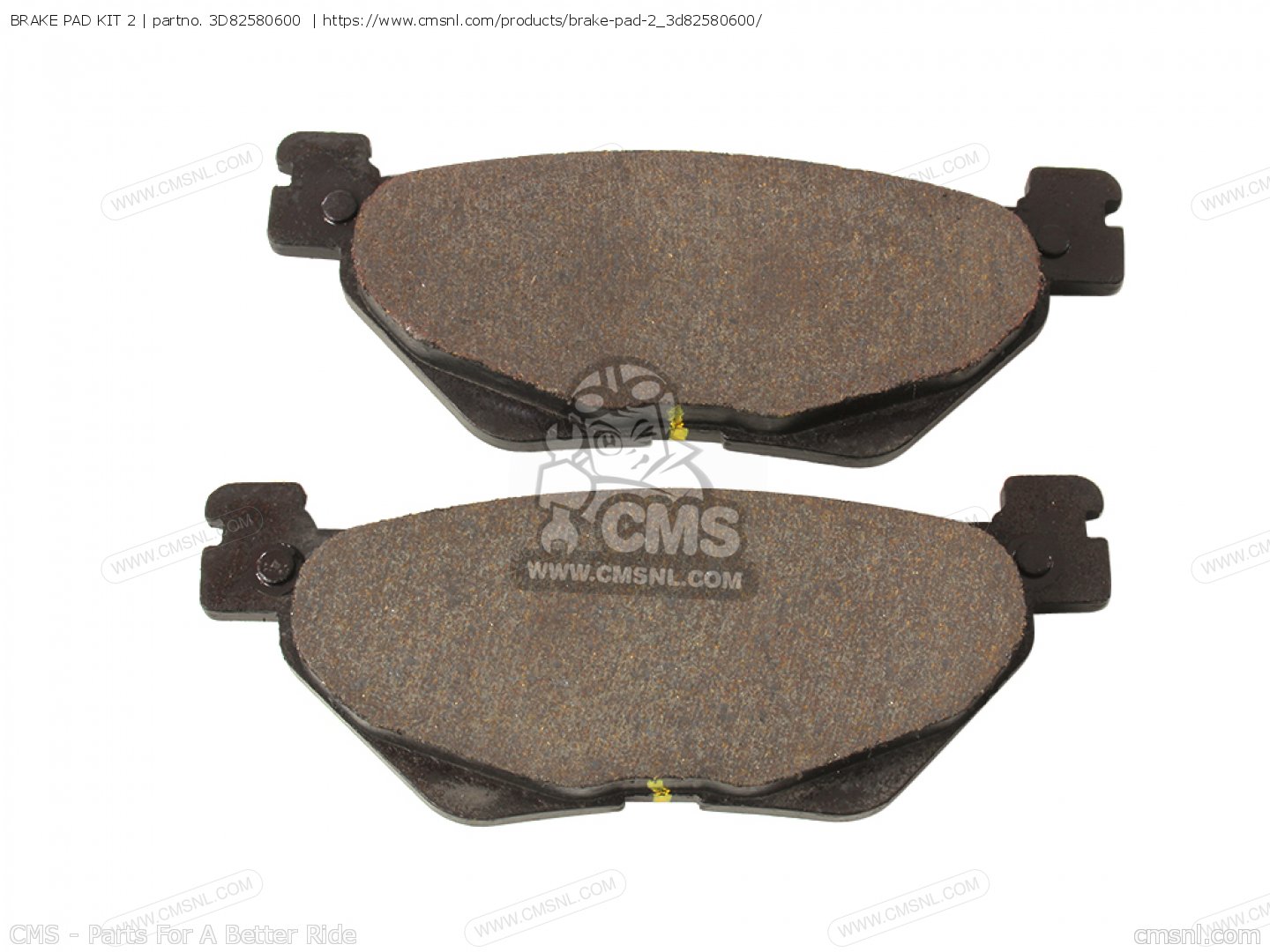 3D82580600: Brake Pad Kit 2 (nas) Yamaha - buy the 3D8-25806-00-00 