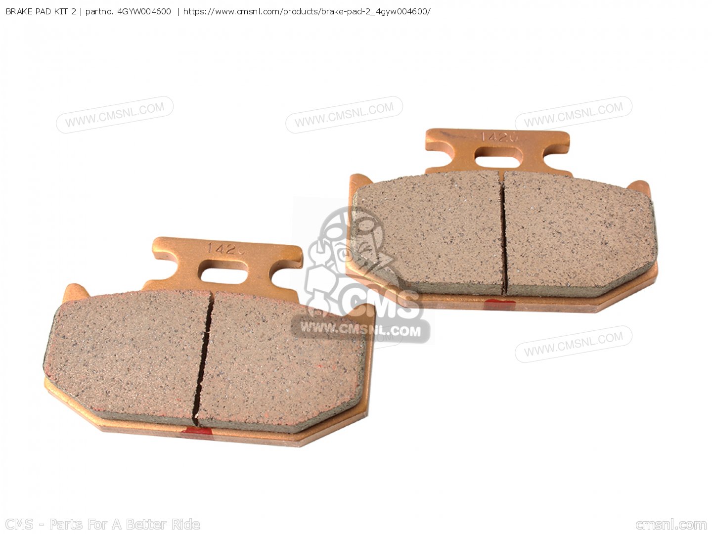 4GYW004600: Brake Pad Kit 2 (nas) Yamaha - buy the 4GY-W0046-00-00