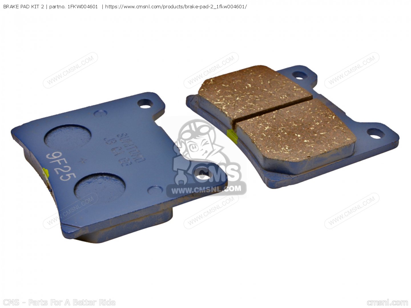 1FKW004601 Brake Pad Kit 2 Yamaha buy the 1FKW004601 at CMSNL