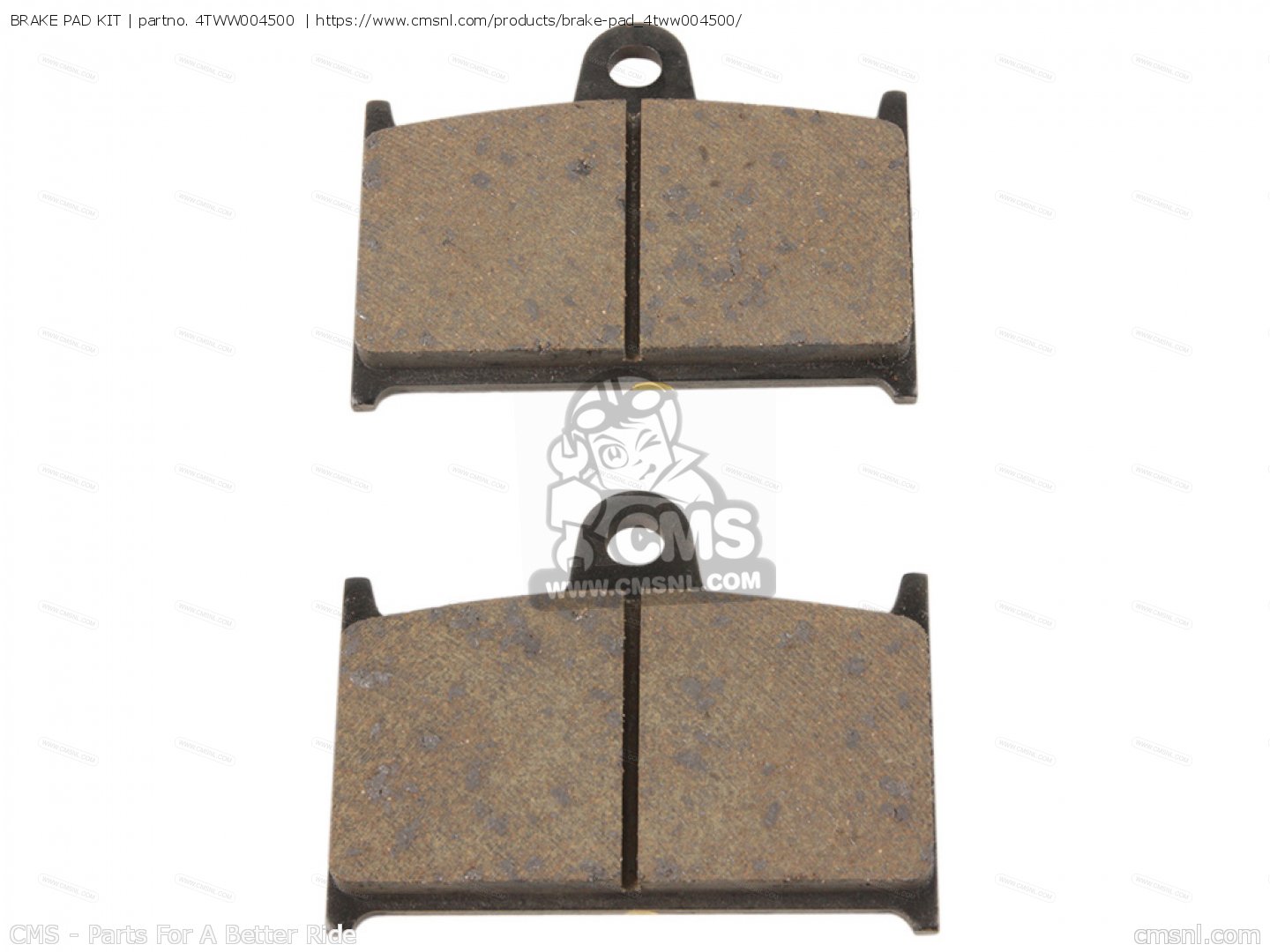 4TWW004500 Brake Pad Kit (nas) Yamaha buy the 4TWW004500 at CMSNL