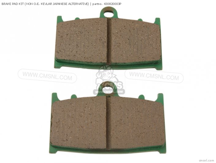 BRAKE PAD KIT (NON O.E. KEVLAR JAPANESE ALTERNATIVE)